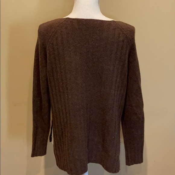 360 Cashmere Brown Sweater Boat Neck Crop Cashmere - Picture 3 of 6